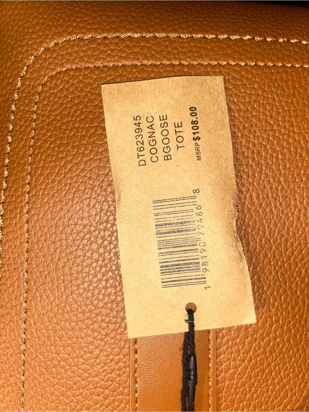 Steve Madden Cognac Pebbled Tote with Matching Wristlet